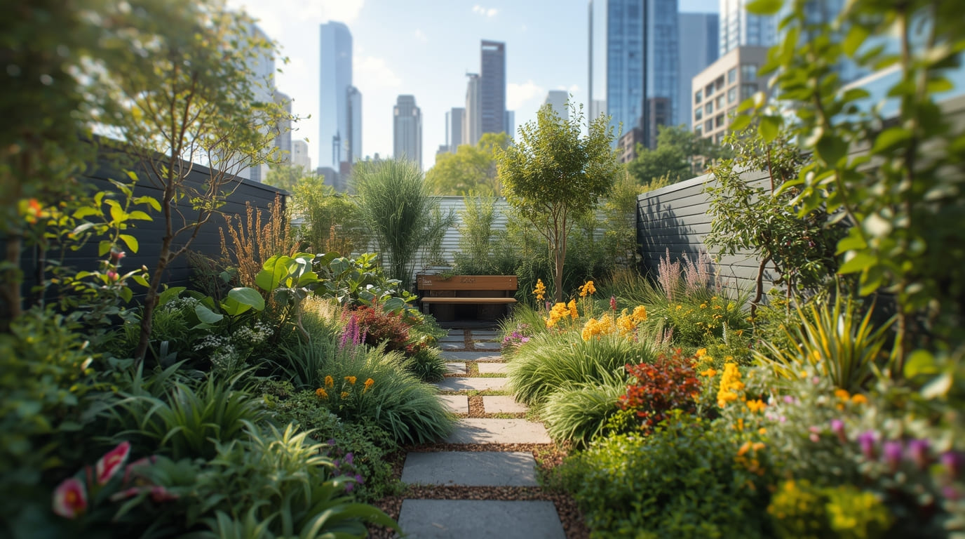 Sustainable urban garden designed by Sholzephvorb